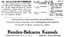 Ali Altwürttemberg&#x27;s 1922 shepherd Bulletin Kennel ad